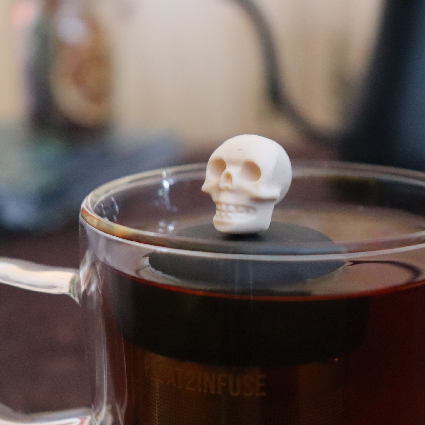 Floating Ivory Skull Tea Infuser - Cute Tea Infuser for Loose Leaf Tea