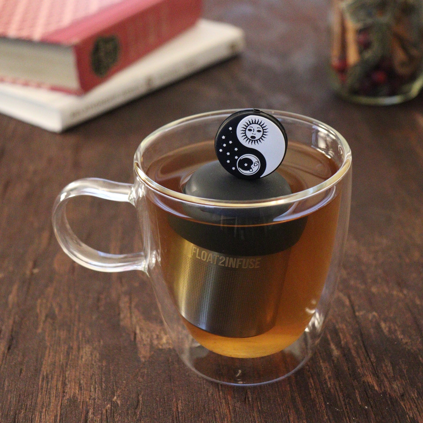 Floating Yin Yang Sun Tea Infuser - Cute Tea Infuser for Loose Leaf Tea
