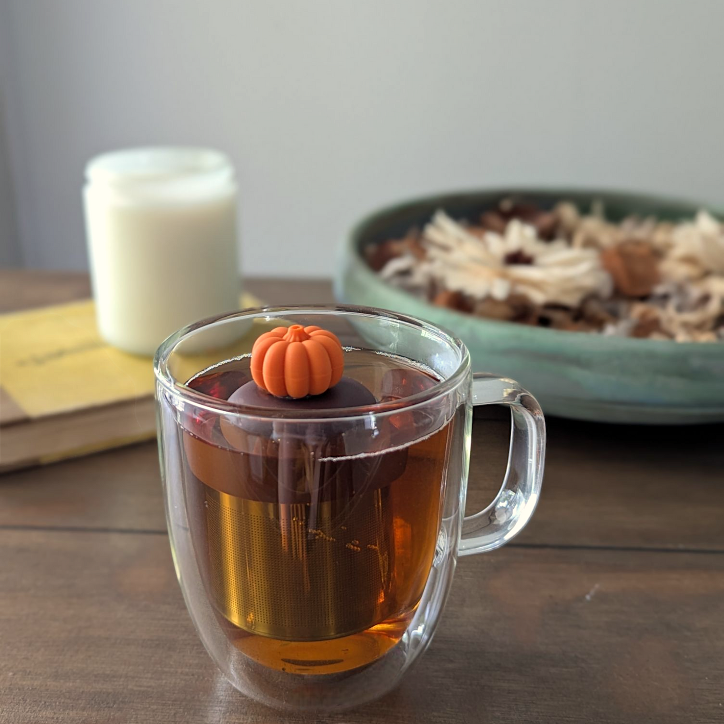 Floating 3d Pumpkin Tea Infuser - Cute Tea Infuser for Loose Leaf Tea