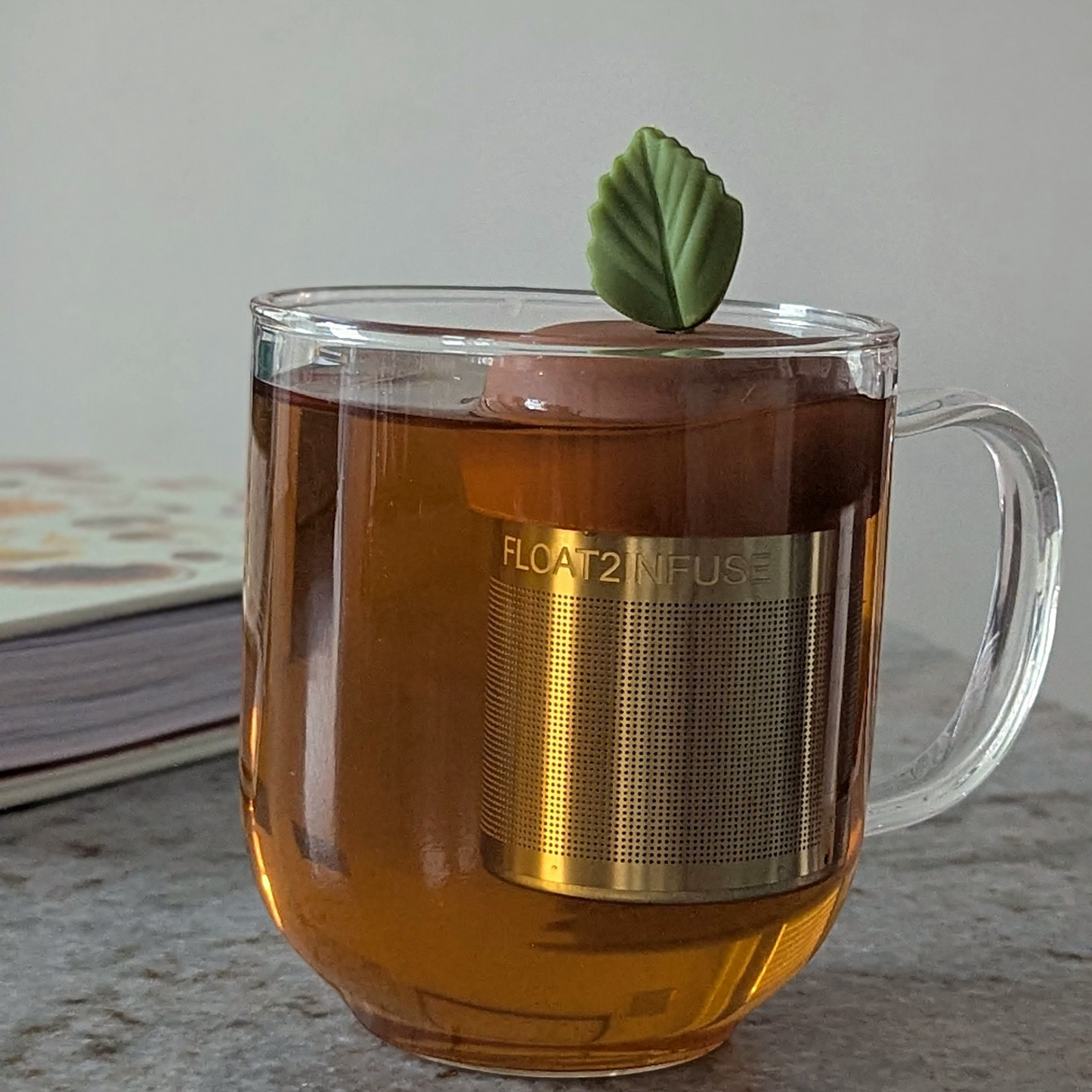 Floating Green Herb Leaf Tea Infuser - Cute Tea Infuser for Loose Leaf Tea