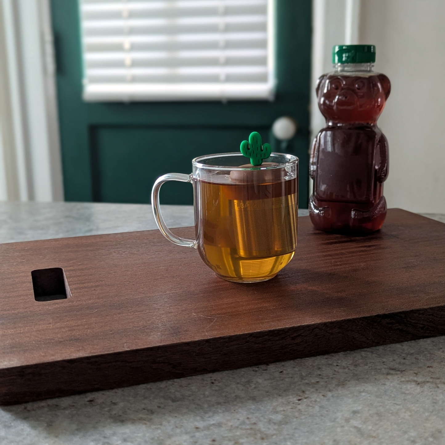 Floating Green Saguaro Cactus Tea Infuser - Cute Tea Infuser for Loose Leaf Tea