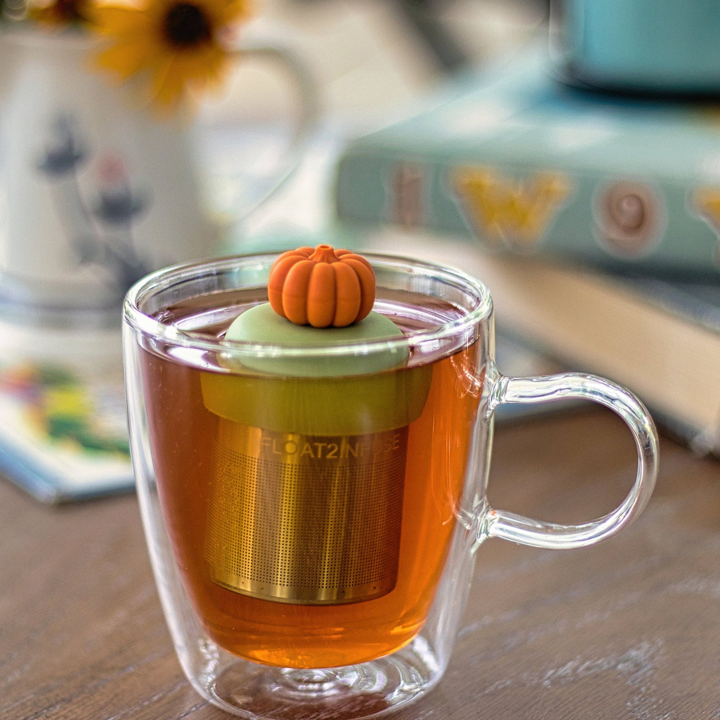 Floating 3d Pumpkin Tea Infuser - Cute Tea Infuser for Loose Leaf Tea