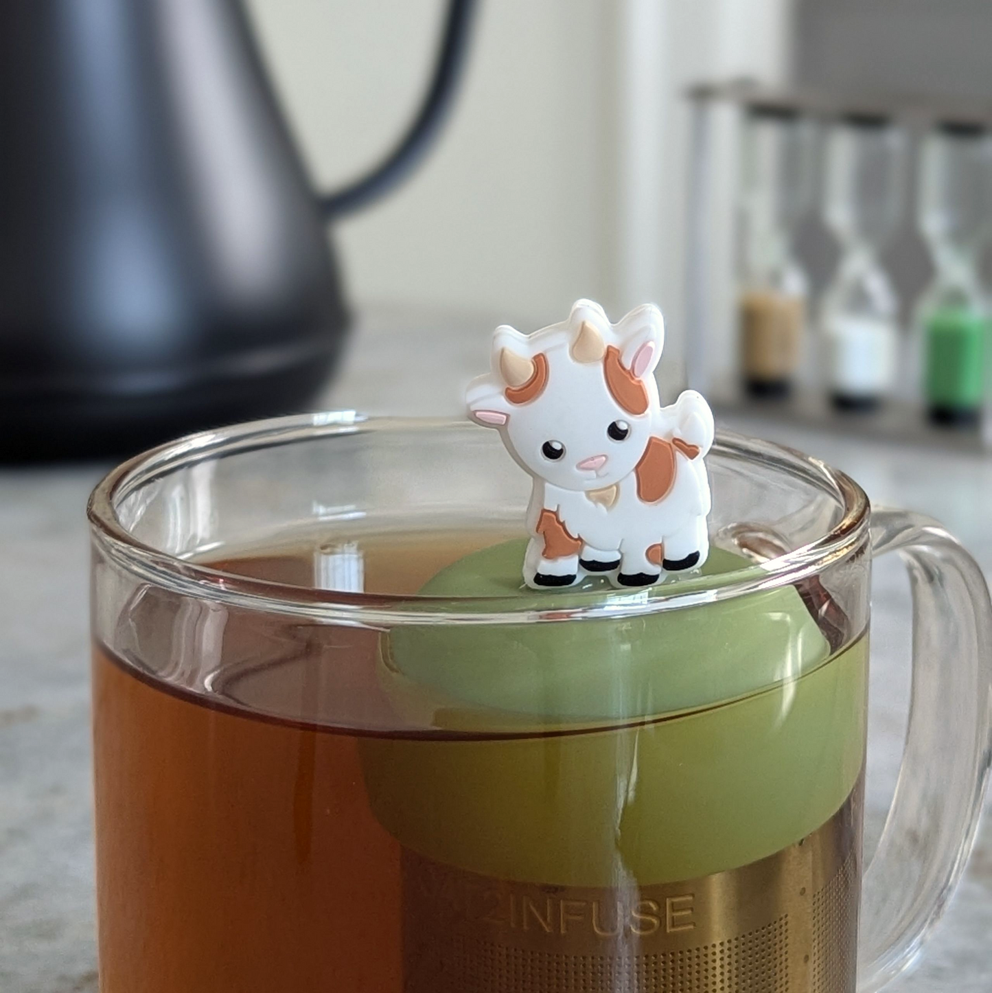 Floating Baby Goat Tea Infuser - Cute Animal Tea Infuser for Loose Leaf Tea