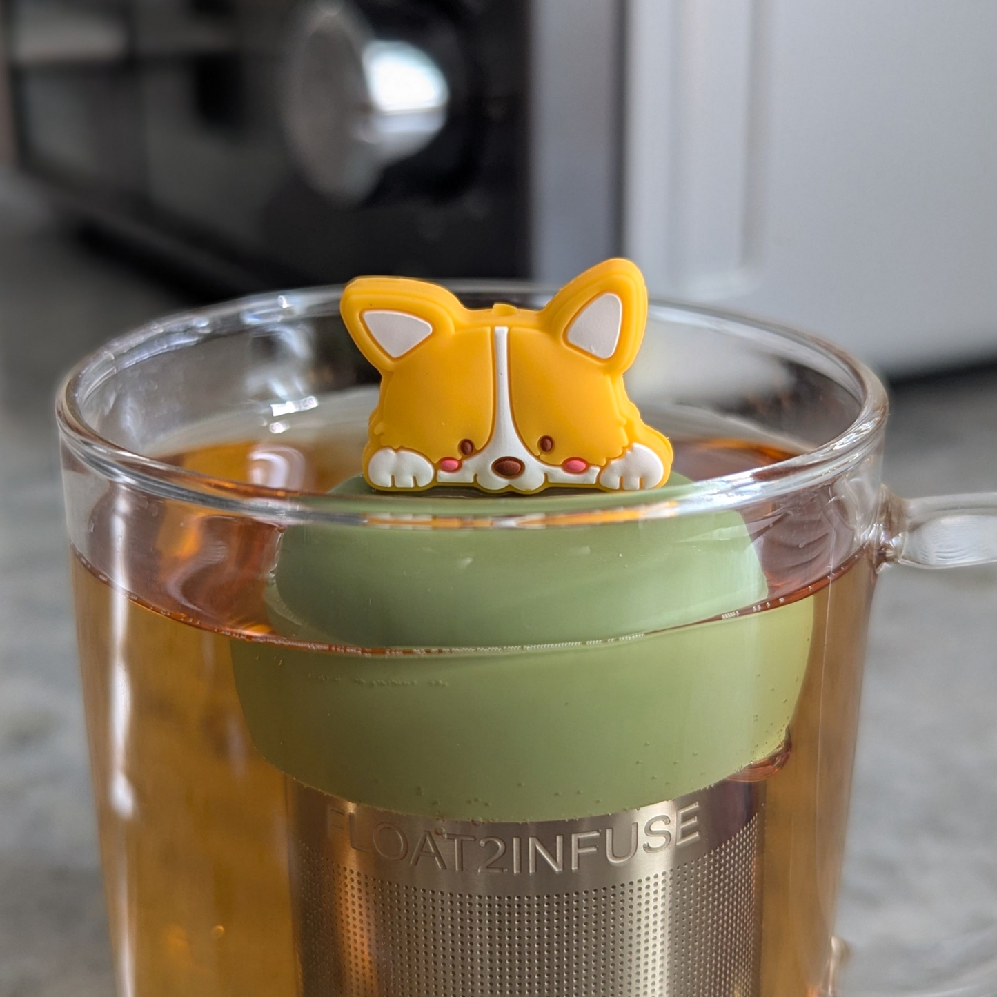 Floating Corgi Puppy Tea Infuser - Cute Animal Tea Infuser for Loose Leaf Tea