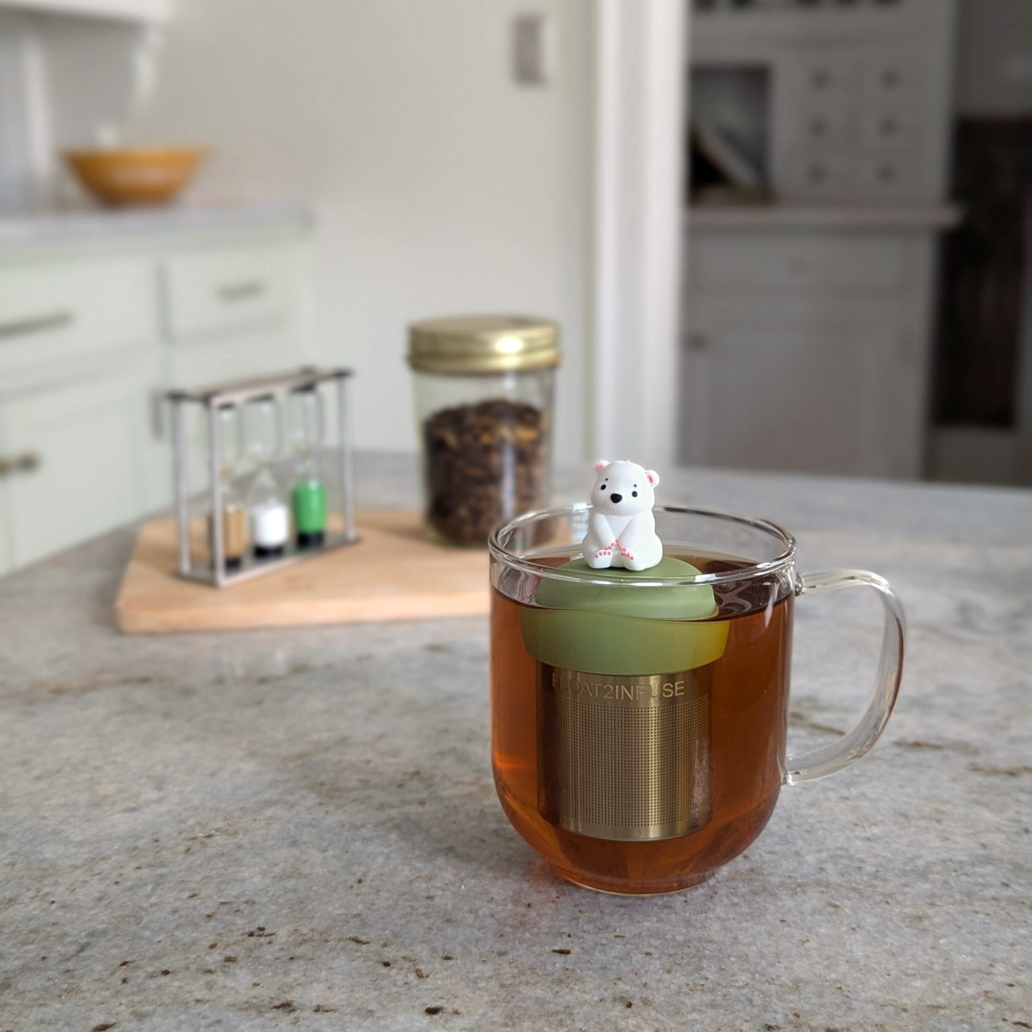 Floating Polar Bear Tea Infuser - Cute Animal Tea Infuser for Loose Leaf Tea