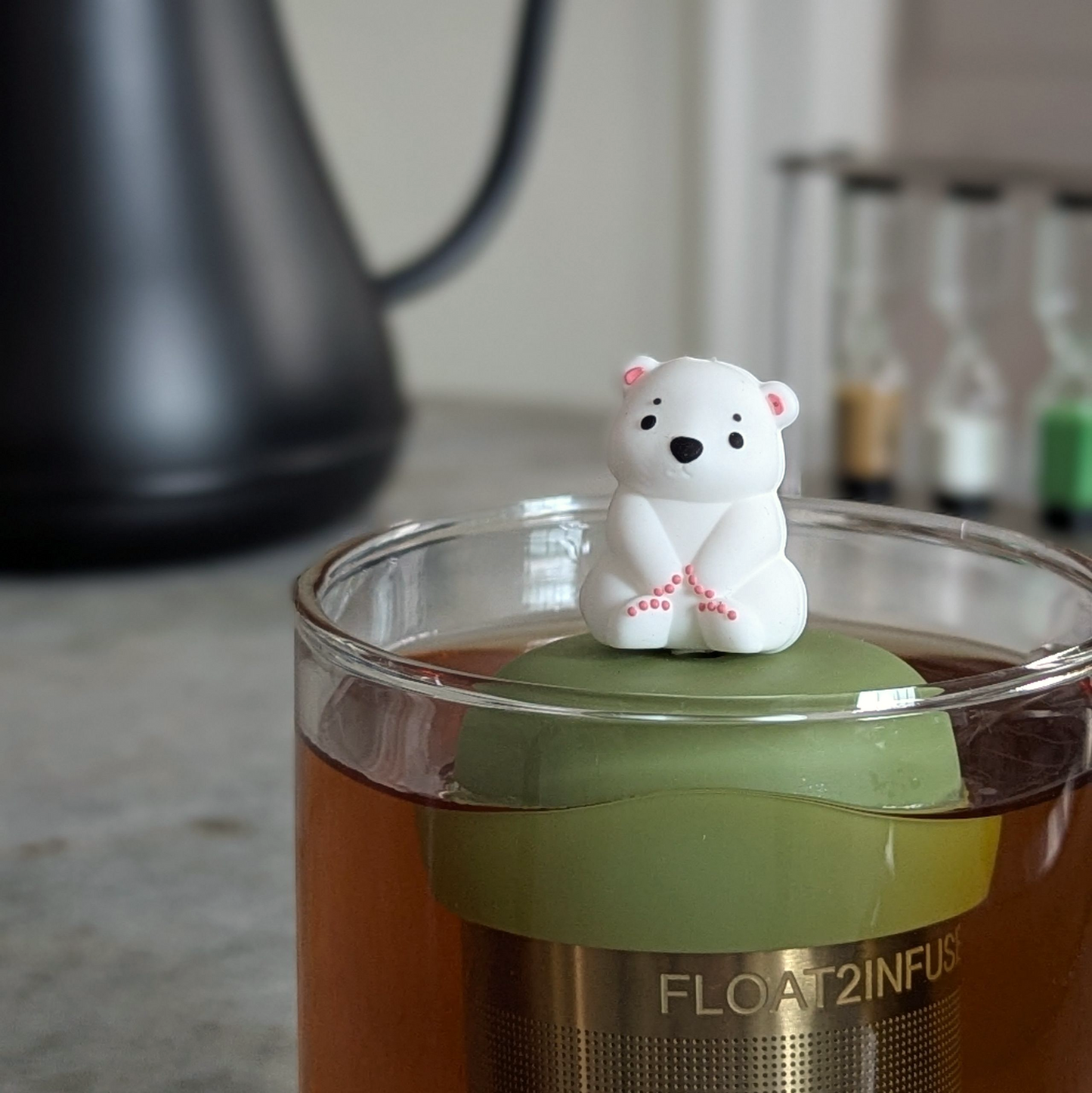 Floating Polar Bear Tea Infuser - Cute Animal Tea Infuser for Loose Leaf Tea