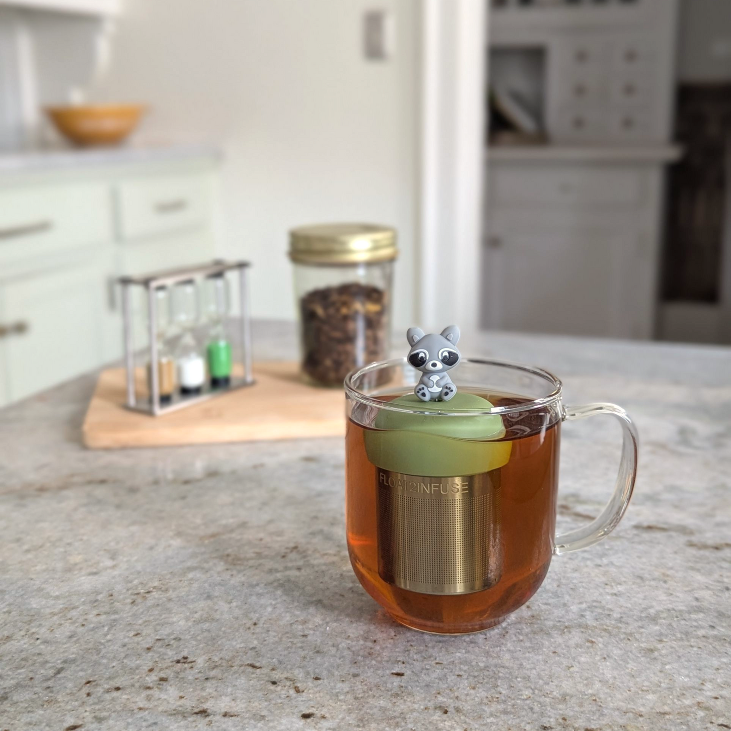 Floating Raccoon Tea Infuser - Cute Animal Tea Infuser for Loose Leaf Tea