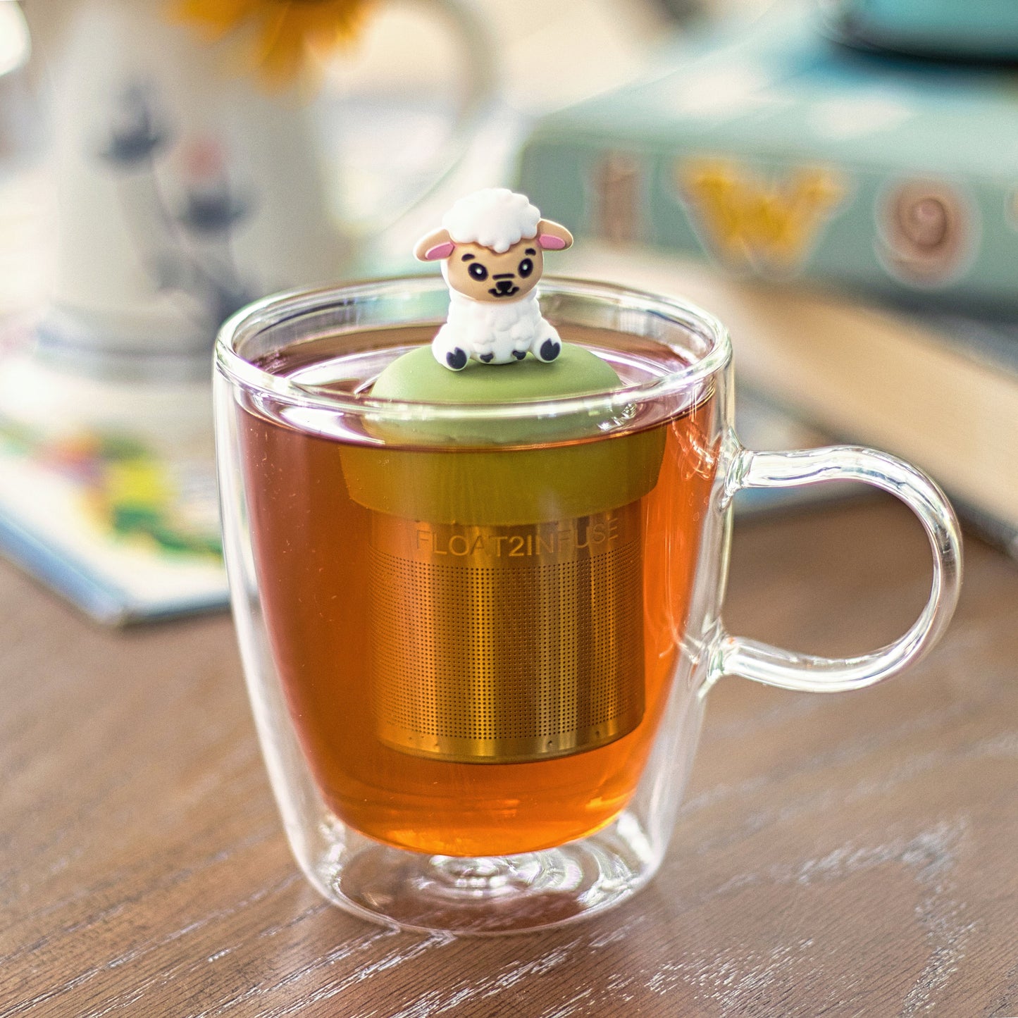 Floating White Sheep Tea Infuser - Cute Animal Tea Infuser for Loose Leaf Tea