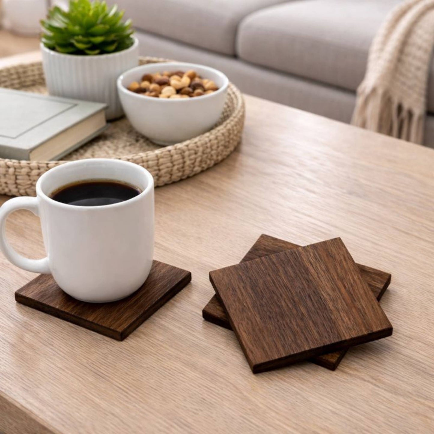 Walnut Wood Coasters